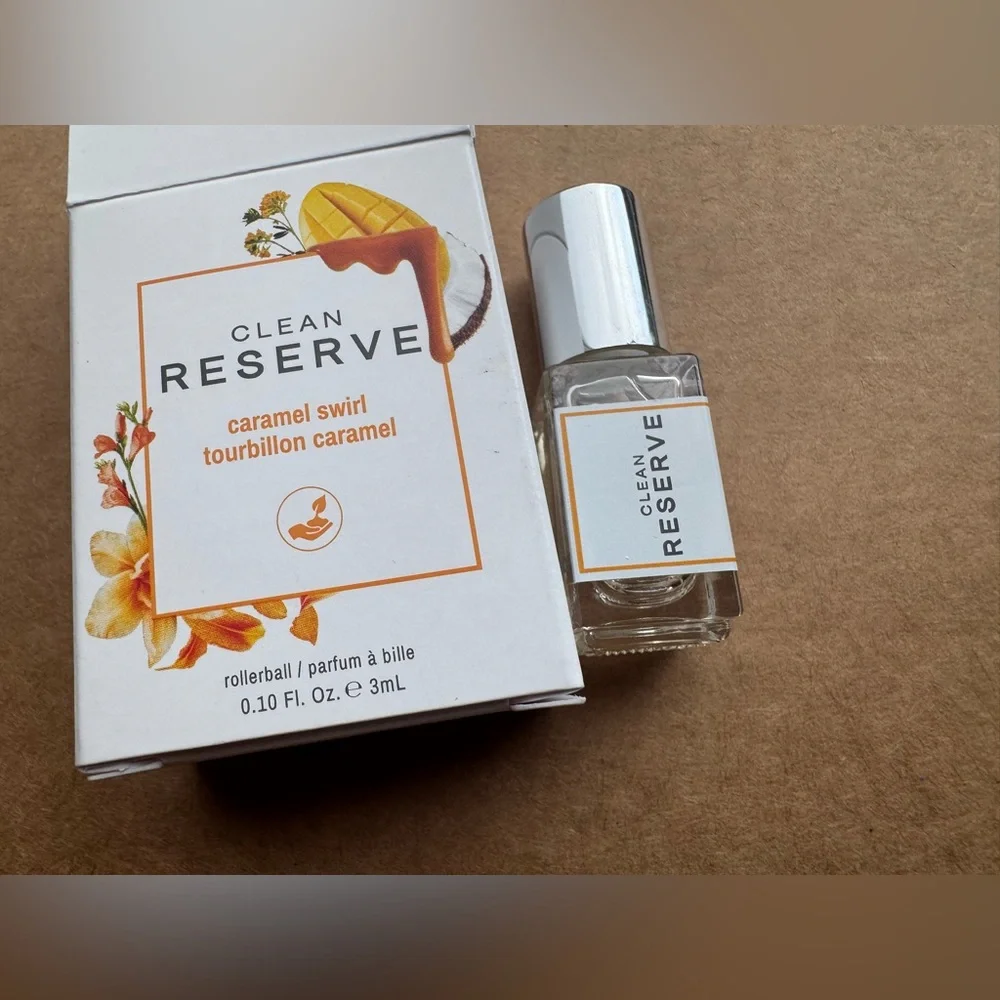 NWT CLEAN RESERVE  Caramel Swirl Eau de Parfum with Mango 3ml